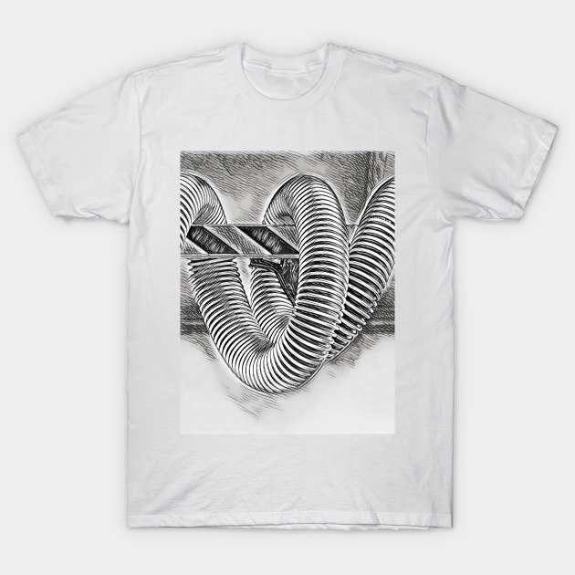 Grey Coil T-Shirt by Art Enthusiast